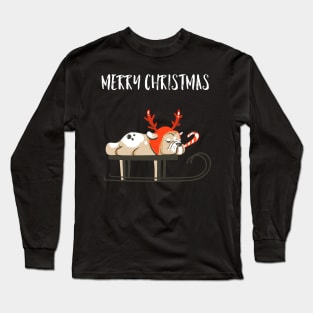 Grumpy Xmas dog Long Sleeve T-Shirt